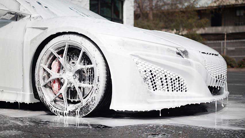 Acura NSX Paint Applying Foam Car Wash